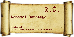 Kenesei Dorottya névjegykártya