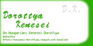 dorottya kenesei business card